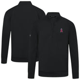 Los Angeles Angels Levelwear Upright Insignia Tri-Blend Quarter-Zip Pullover Lifestyle