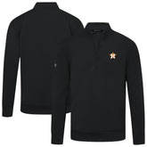 Houston Astros Levelwear Upright Insignia Tri-Blend Quarter-Zip Pullover for sale