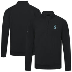 Seattle Mariners Levelwear Upright Insignia Tri-Blend Quarter-Zip Pullover Clearance