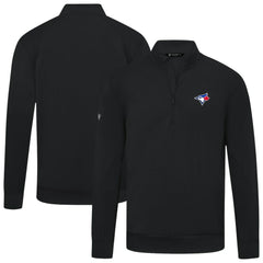 Toronto Blue Jays Levelwear Upright Insignia Tri-Blend Quarter-Zip Pullover for sale