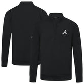 Atlanta Braves Levelwear Upright Insignia Tri-Blend Quarter-Zip Pullover Lifestyle