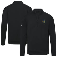 Milwaukee Brewers Levelwear Upright Insignia Tri-Blend Quarter-Zip Pullover On Sale