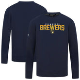 Milwaukee Brewers Levelwear Mandate Carve Tri-Blend Sweatshirt On Sale