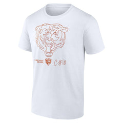 Caleb Williams Chicago Bears Outline Player T-Shirt White - NFL