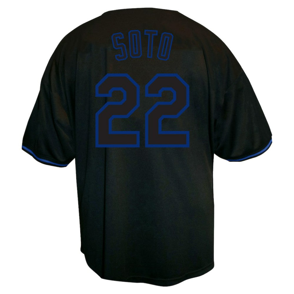 Juan Soto New York Mets Profile Big & Tall Pop Fashion Jersey - Black | MLB Jerseys