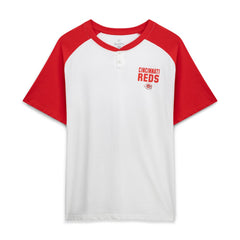 Elly De La Cruz Cincinnati Reds Profile Women's Plus Size Name & Number Raglan Henley T-Shirt Near Me