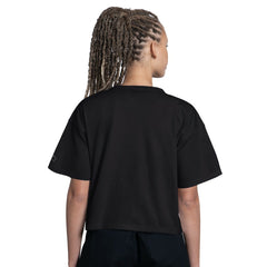 Carolina Panthers Starter Women's Rhinestone Sprinkle Boxy Cropped T-Shirt Black - NFL