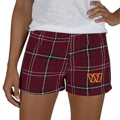 Washington Commanders Concepts Sport Women's Ultimate Flannel Shorts Burgundy/Black - NFL