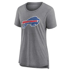 Buffalo Bills Women's Heritage Custom Name & Number Tri-Blend T-Shirt Gray - NFL
