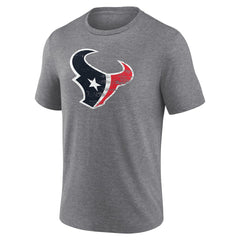 Houston Texans Heritage Custom Name & Number Tri-Blend T-Shirt Gray - NFL