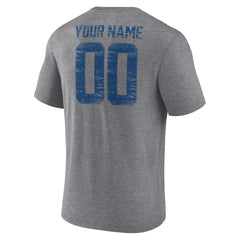 Indianapolis Colts Heritage Custom Name & Number Tri-Blend T-Shirt Gray - NFL