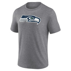 Seattle Seahawks Heritage Custom Name & Number Tri-Blend T-Shirt Gray - NFL