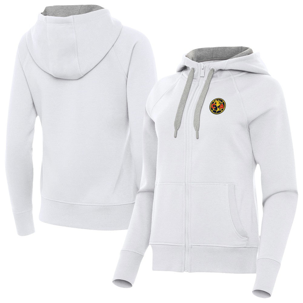 Club America Antigua Women's Takeover Full-Zip Hoodie - White