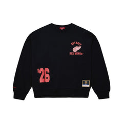 Detroit Red Wings - Mitchell & Ness Women's Vintage Crewneck Sweatshirt Black
