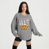 Washington Commanders Gameday Couture Women's Oversized Pure Motion Corded Sweatshirt Gray - NFL