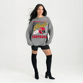 Kansas City Chiefs Gameday Couture Women's Oversized Sweet Victory Corded Sweatshirt Gray - NFL