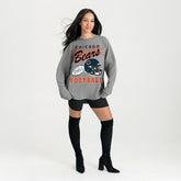 Chicago Bears Gameday Couture Women's Oversized Sweet Victory Corded Sweatshirt Gray - NFL