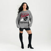 Atlanta Falcons Gameday Couture Women's Oversized Sweet Victory Corded Sweatshirt Gray - NFL