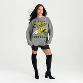 Green Bay Packers Gameday Couture Women's Oversized Sweet Victory Corded Sweatshirt Gray - NFL