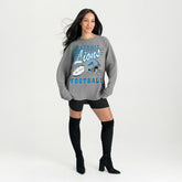 Detroit Lions Gameday Couture Women's Oversized Sweet Victory Corded Sweatshirt Gray - NFL