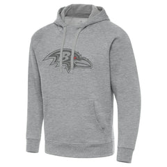 Baltimore Ravens Antigua Victory Hoodie Heather Gray - NFL