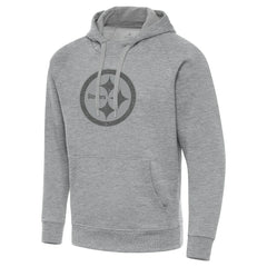 Pittsburgh Steelers Antigua Victory Hoodie Heather Gray - NFL