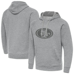 San Francisco 49ers Antigua Victory Hoodie Heather Gray - NFL