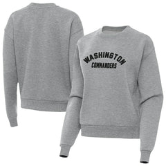 Washington Commanders Antigua Women's Victory Sweatshirt Heather Gray - NFL