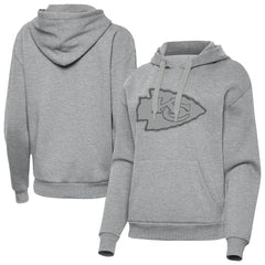Kansas City Chiefs Antigua Women's Victory Hoodie Heather Gray - NFL