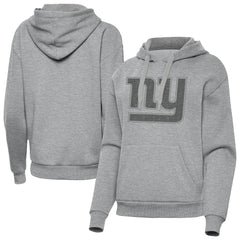 New York Giants Antigua Women's Victory Hoodie Heather Gray - NFL