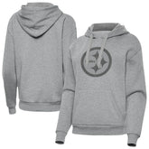 Pittsburgh Steelers Antigua Women's Victory Hoodie Heather Gray - NFL