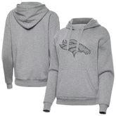 Denver Broncos Antigua Women's Victory Hoodie Heather Gray - NFL