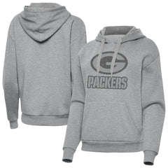 Green Bay Packers Antigua Women's Victory Hoodie Heather Gray - NFL