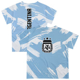 Argentina National Team Vive La Fete Youth Paint Brush T-Shirts - Light Blue