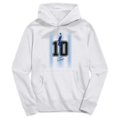 Diego Maradona Argentina National Team Vive La Fete Youth Number & Signature Pullover Hoodie - White