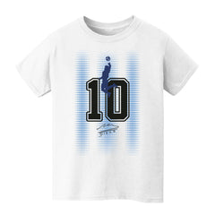 Diego Maradona Argentina National Team Vive La Fete Youth Number & Signature T-Shirts - White