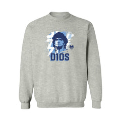 Diego Maradona Argentina National Team Vive La Fete Women's D10S Sweatshirt - Gray