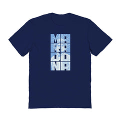 Diego Maradona Argentina National Team Vive La Fete Women's Portrait T-Shirts - Navy