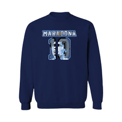 Diego Maradona Argentina National Team Vive La Fete Name & Number Sweatshirt - Navy