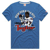 Lawrence Taylor New York Giants Homage Unisex Retired Player Classic Caricature Tri-Blend T-Shirt Royal - NFL