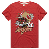 Jerry Rice San Francisco 49ers Homage Unisex Retired Player Classic Caricature T-Shirt Scarlet - NFL
