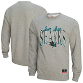 San Jose Sharks - Mitchell & Ness Women's Hockey Night Sweatshirt Heather Gray