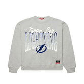 Tampa Bay Lightning - Mitchell & Ness Women's Hockey Night Sweatshirt Heather Gray