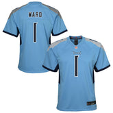 Cameron Ward Tennessee Titans Youth Team Game Jersey Light Blue - Nike