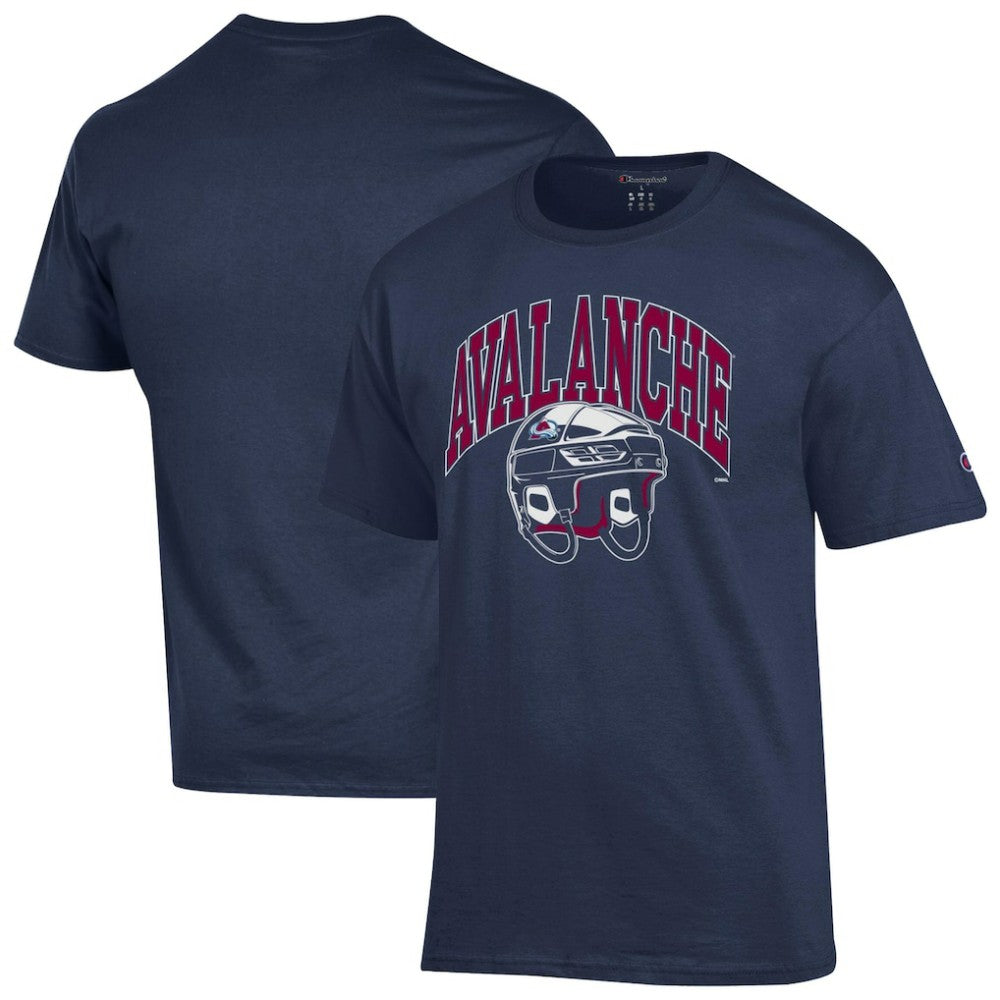 Colorado Avalanche - Champion Helmet T-Shirt Navy
