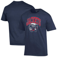 Columbus Blue Jackets - Champion Helmet T-Shirt Navy