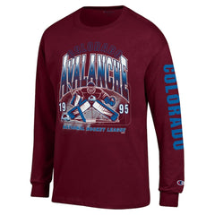 Colorado Avalanche - Champion Long Sleeve Jersey T-Shirt Burgundy