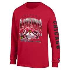 Chicago Blackhawks Champion Long Sleeve Jersey T-Shirt Red