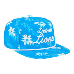 Detroit Lions New Era Palm Print A-Frame 9FIFTY Snapback Hat Blue - NFL