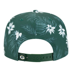 Green Bay Packers New Era Palm Print A-Frame 9FIFTY Snapback Hat Green - NFL